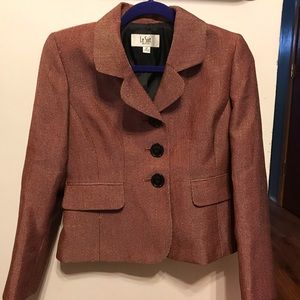 Red and Black Shimmer-Like Blazer